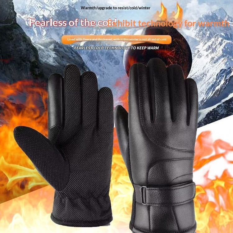 Mens Winter Cotton Gloves For Outdoor Sports And Cycling