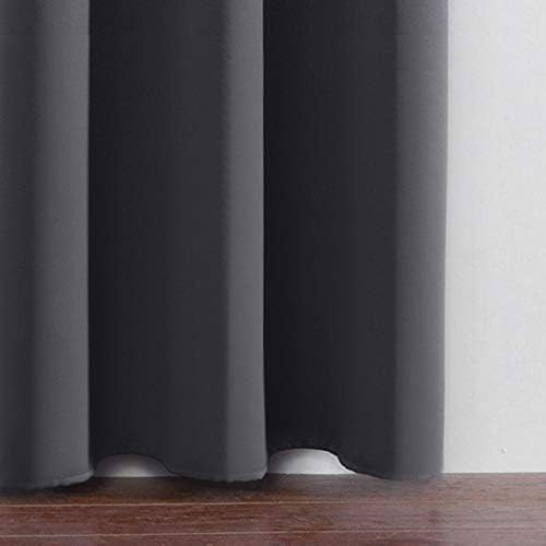 Blackout Curtains 66 x 84 inch/Grey Curtains Set of 2 Panels/Thermal Insulated