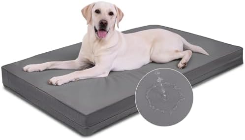 Waterproof XL Dog Bed Outdoor Large Crate Pad 42" Washable Leather Wipeable