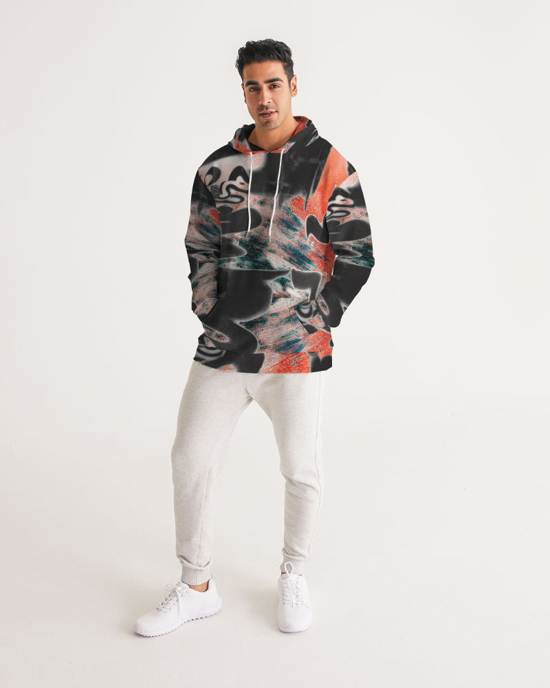 STREATWEAR GRUNGE RED AND BLACK CREATED FLIPSTYLEZ Men's Hoodie