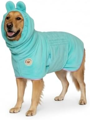 DERPYCHAPPY Dog Bathrobe for Small to Large Dogs, Microfiber