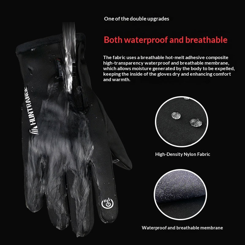 USB-heated Cycling For Men And Womenwinter Windproof And Cold-weather Gloves