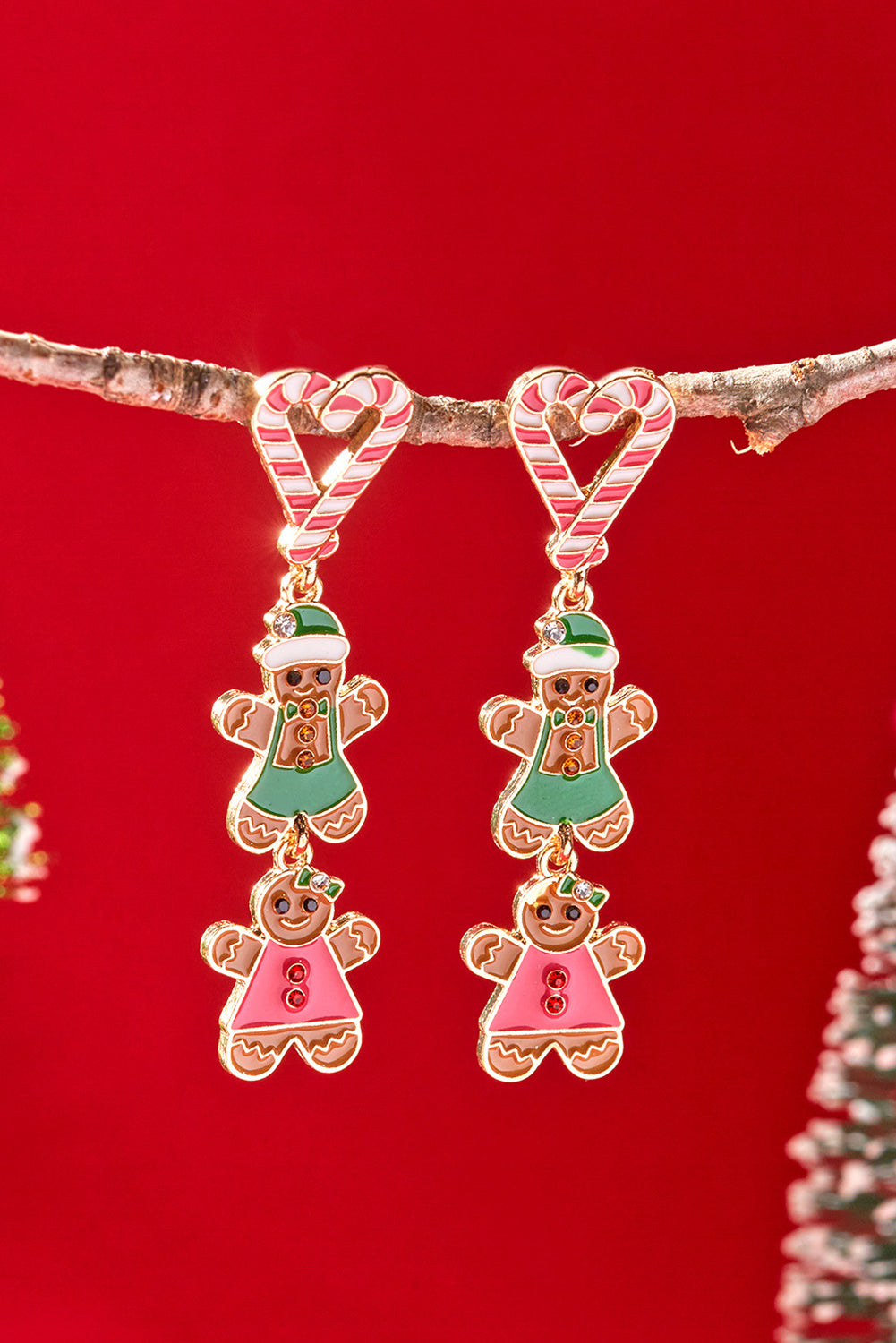 Ariya Heart Pendant Christmas Earrings