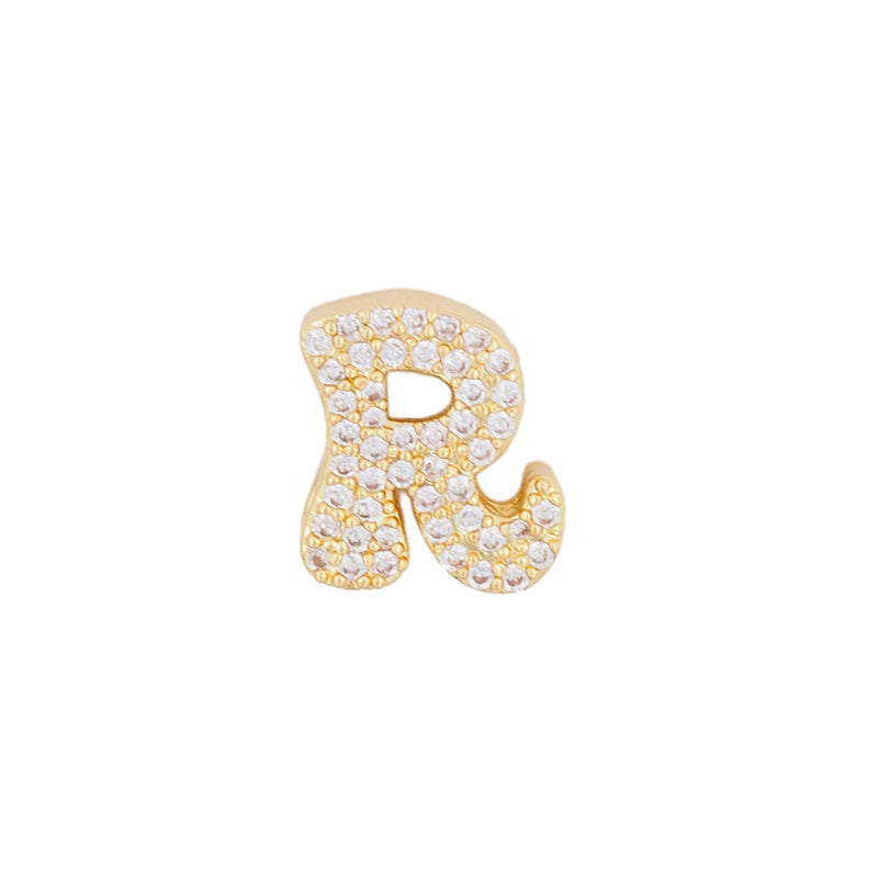 Fashion English 26 letter single pendant gold DIY bracelet necklace accessories