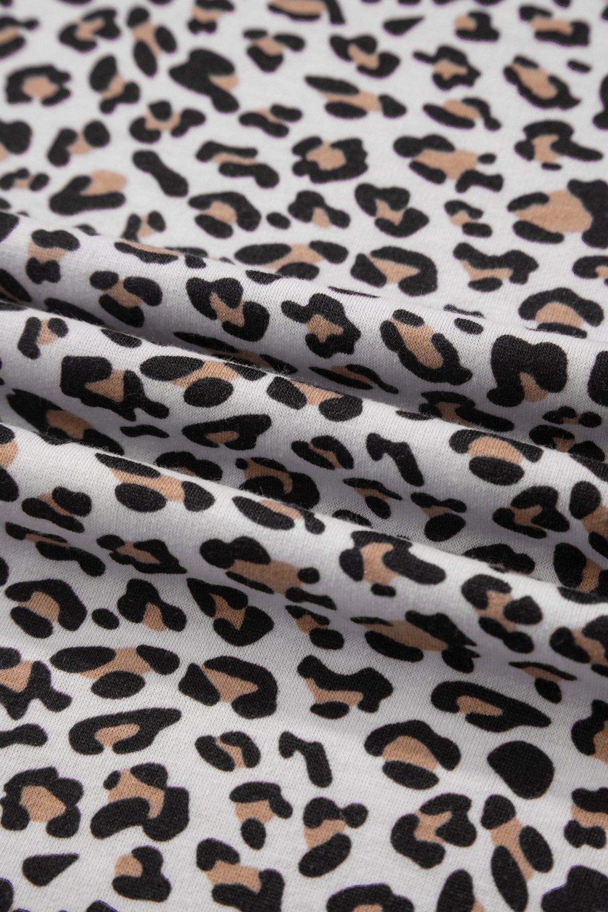 Leopard Loose Tee & Drawstring Waist Pants Set