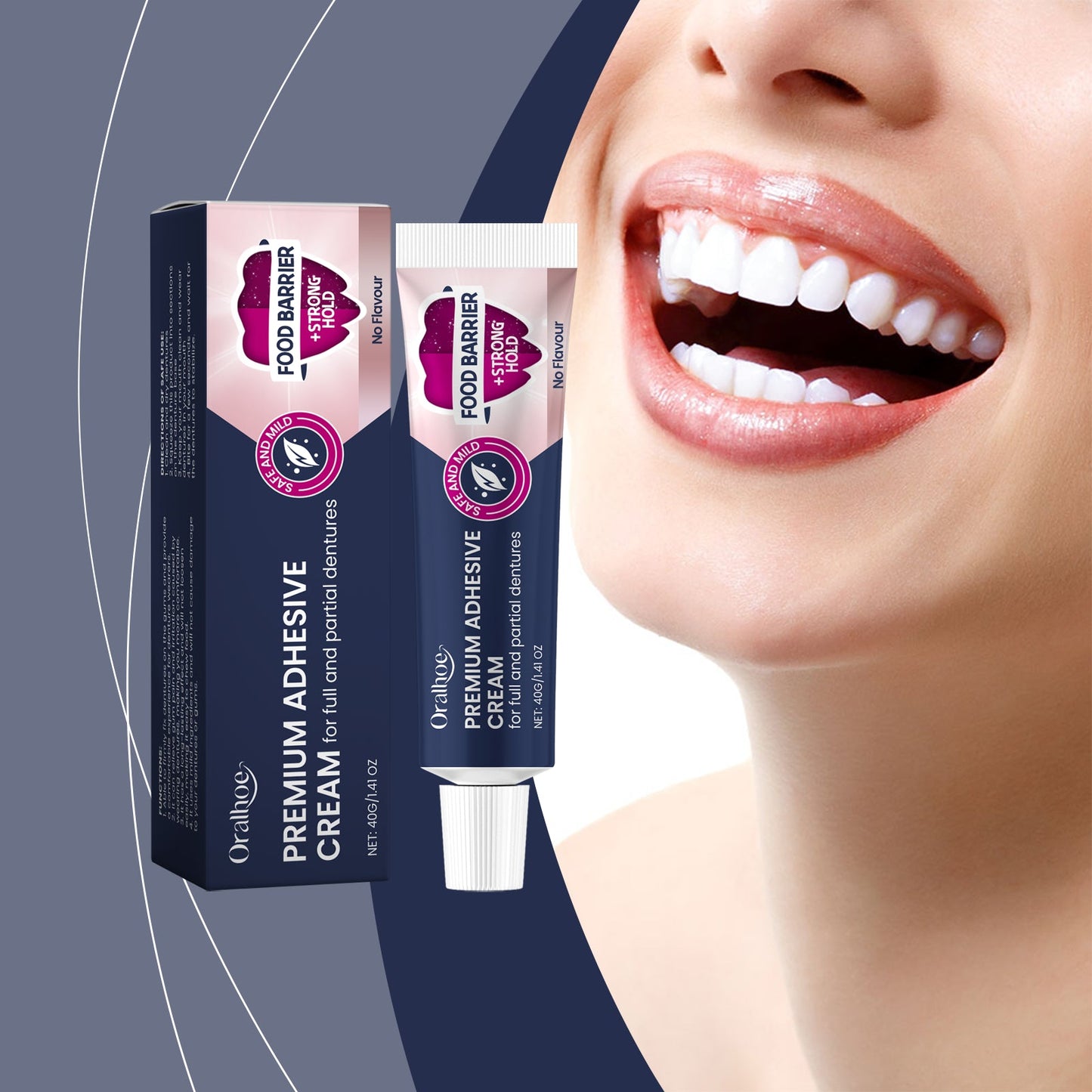 Denture Denture Fixing Adhesive, Improve Comfort Care Denture Loose Adhesive Fixation Cream