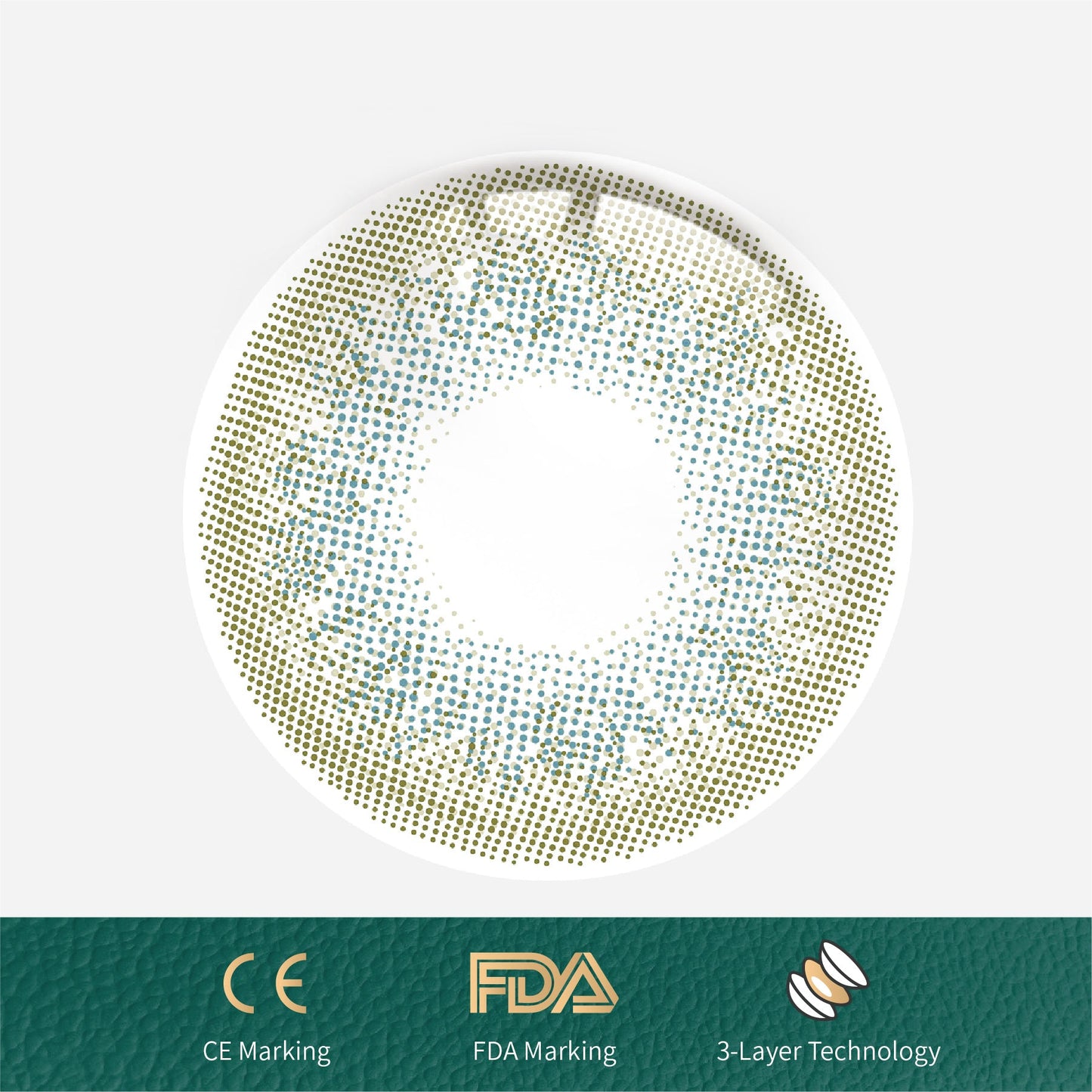 1Pcs FDA Certificate Eyes Beautiful Pupil Colorful Girl Cosplay Contact Lenses Green