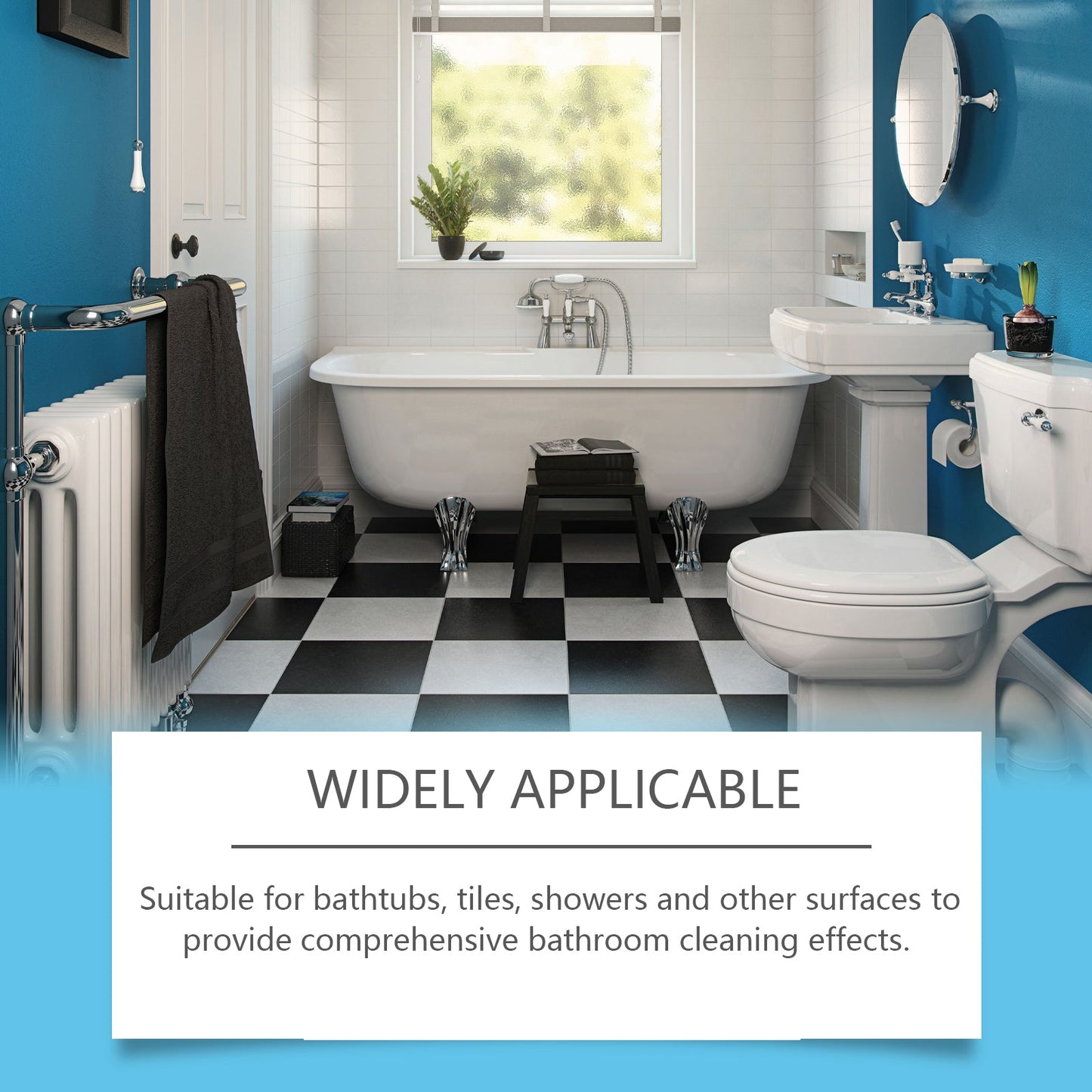 Bathroom Decontamination Cleaning Spray, Clean Bathroom Glass Door Bathtub Decontamination Water Stain Cleaner