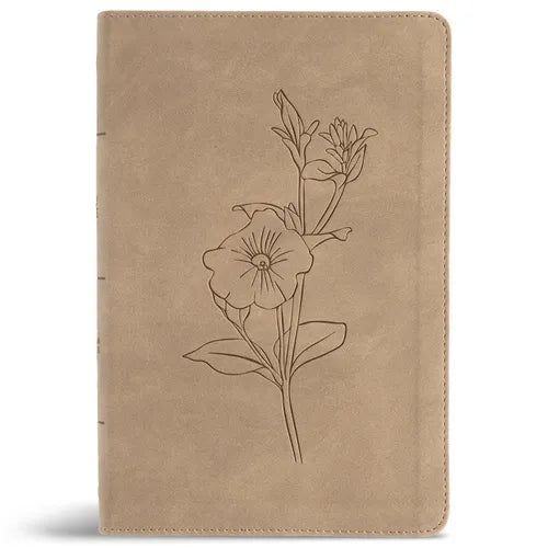 CSB Personal Size Giant Print Bible, Digital Study Edition, Earth Suedesoft Leathertouch