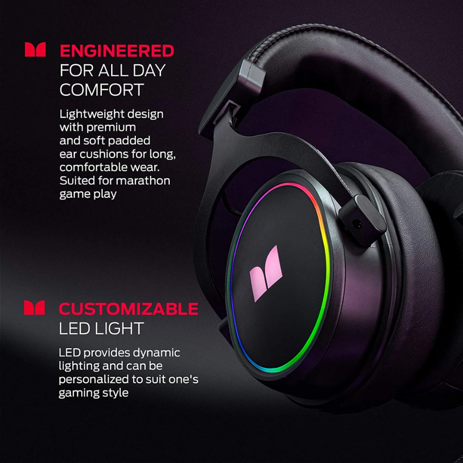 Monster Digital Alpha 7.1 RGB Illuminated Gaming Headset Black (NEW)