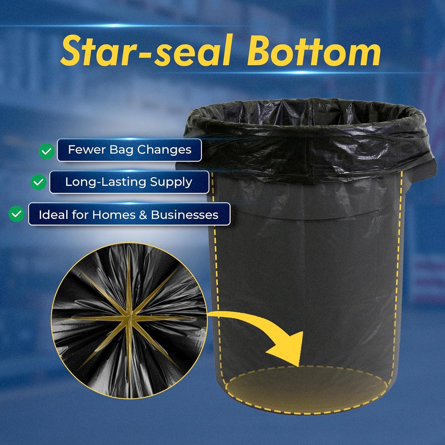 30-33 Gallon Trash Bags 1.2Mil 100 Count Wholesale