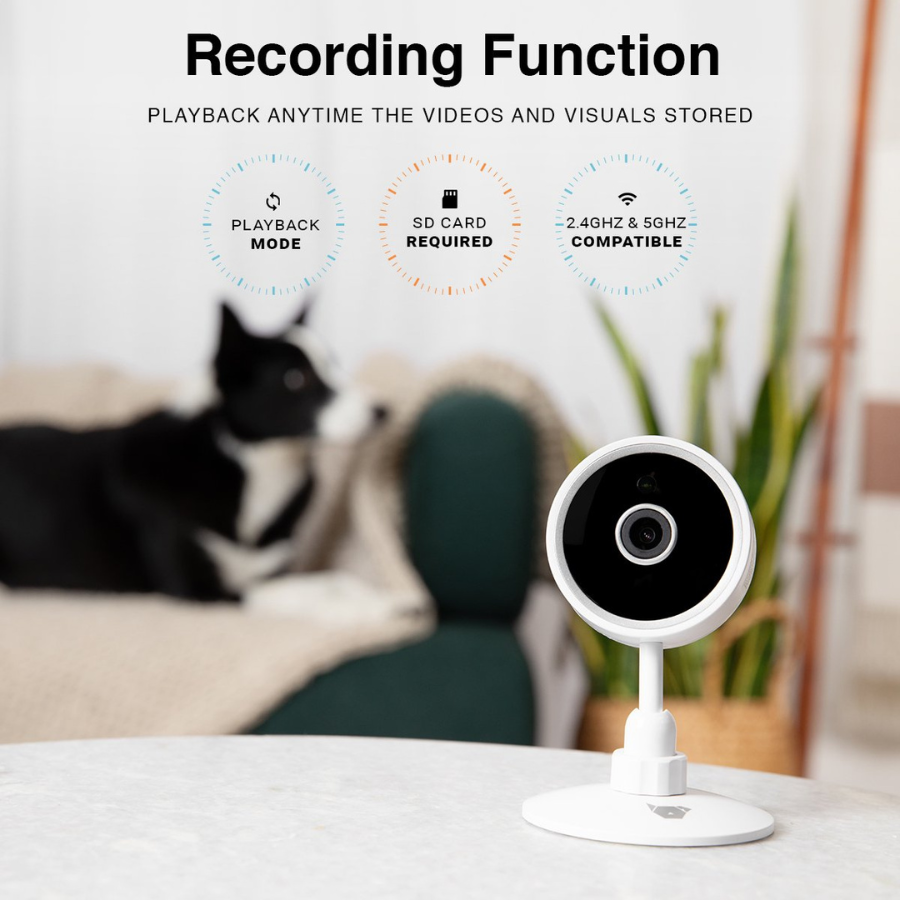 Instachew PurrSight Mini (IC137W) Pet Camera, Indoor Security Camera White (NEW