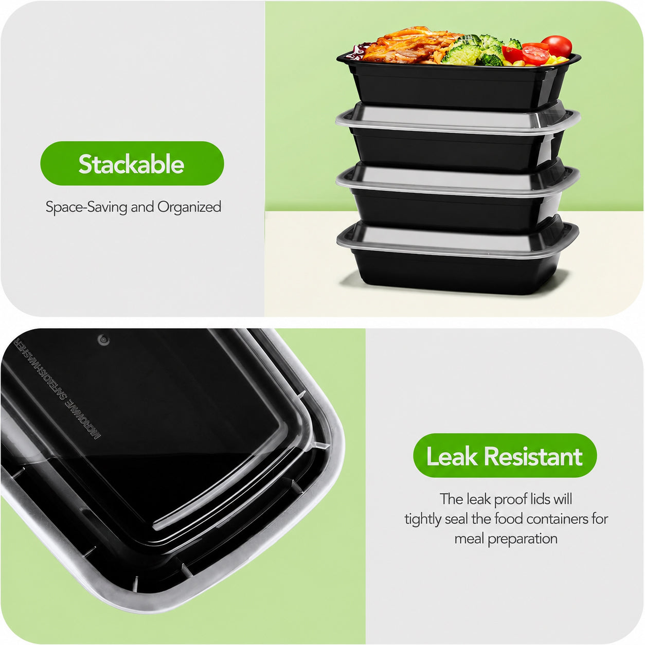 50 Pack 16OZ Meal Prep Containers Wholesale