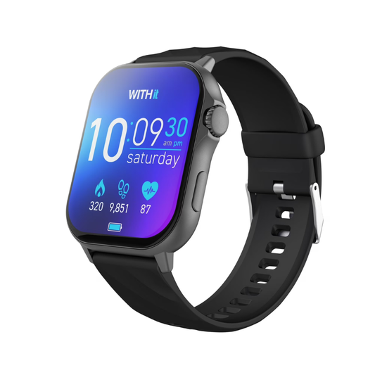 WITHit Giga Smartwatch with AMOLED 2.04" (42-9002GYBKW) Black (NEW)