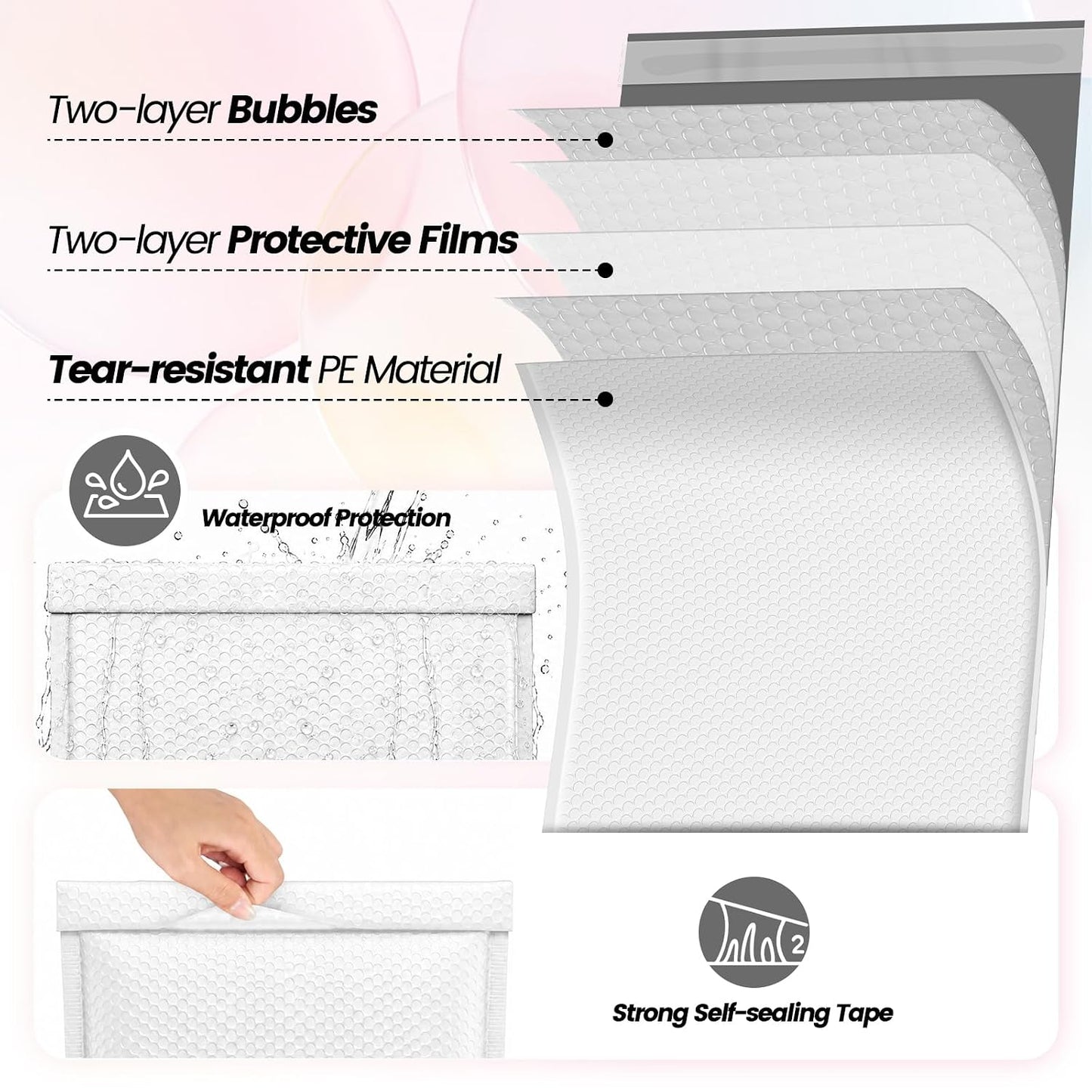 24x25 Bubble Mailer | Usable Size 24x24" | 120 Pack Wholesale