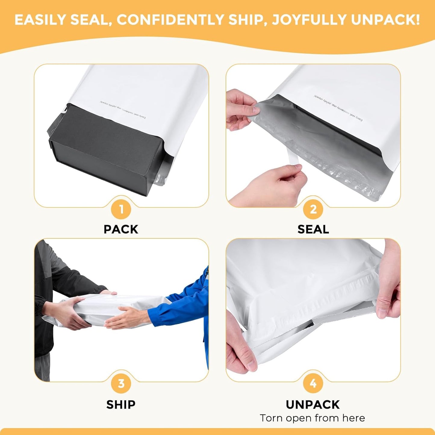 19x24 Inch Poly Mailers with Tear Strip 500pack