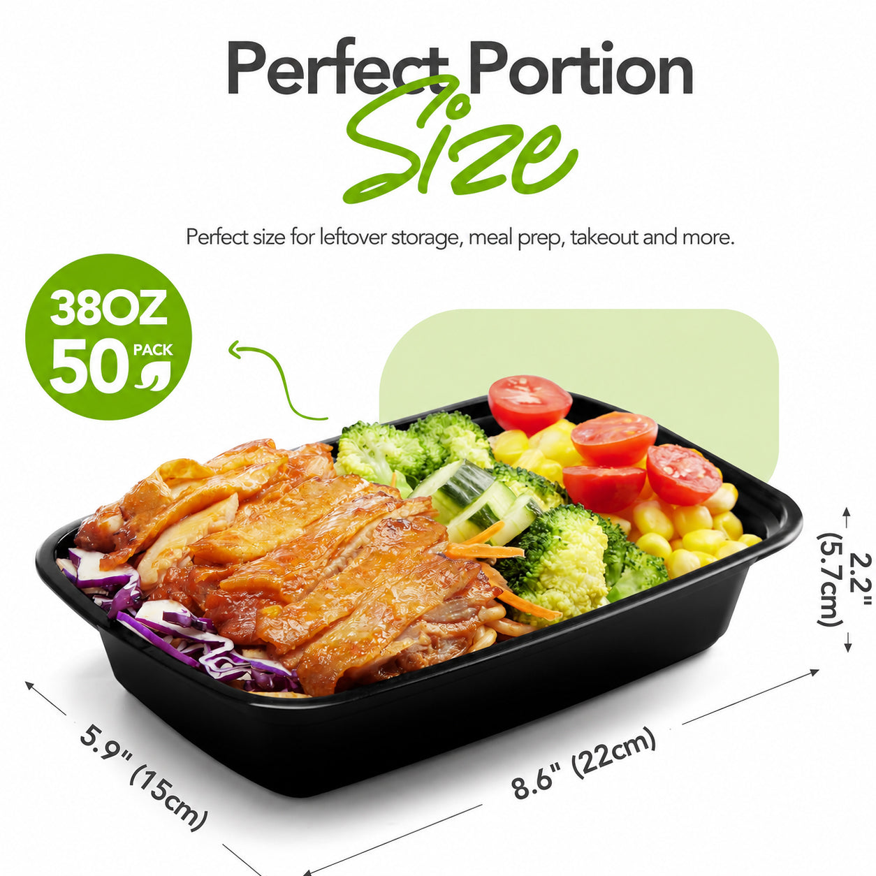 50 Pack 38OZ Meal Prep Containers Wholesale