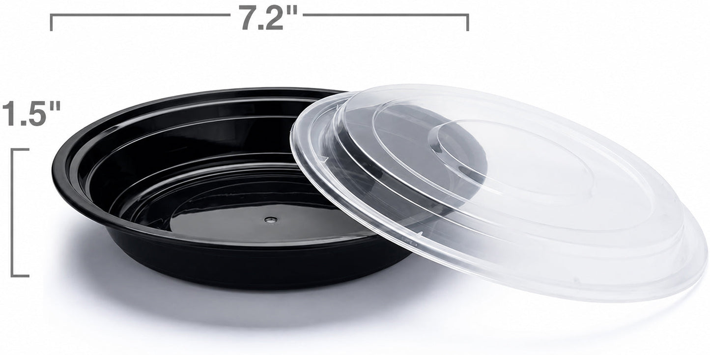 150 Pack 24OZ Round Meal Prep Containers Wholesale