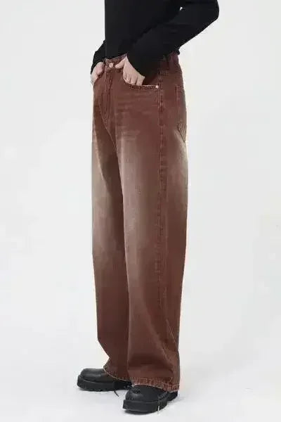 Wide Straight Jeans with Pockets
