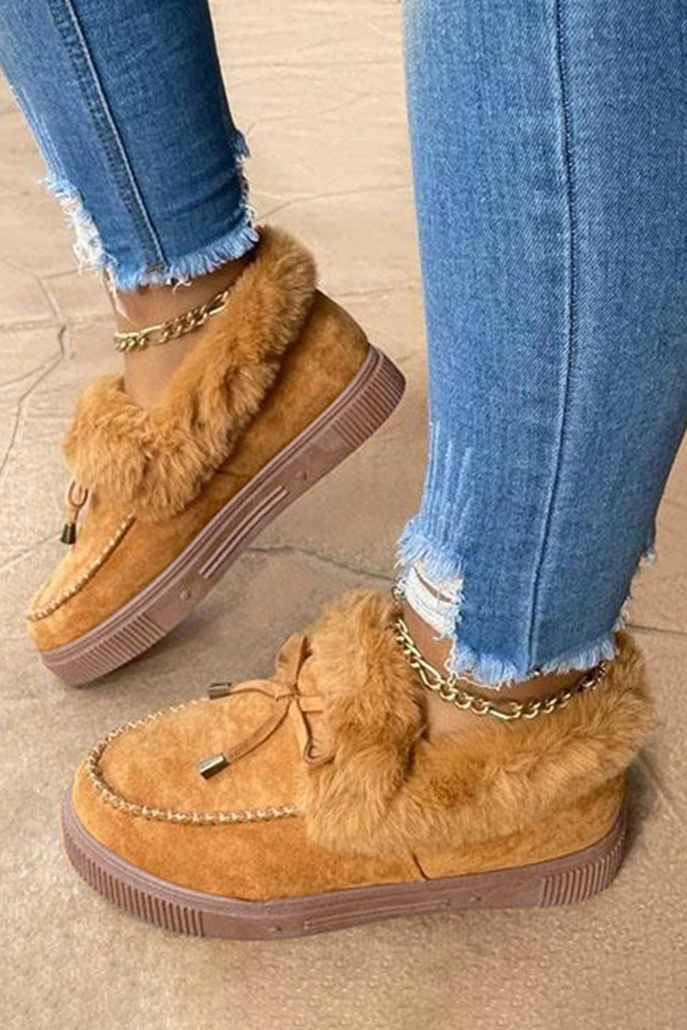 Evelyn Plush Lined Winter Flats