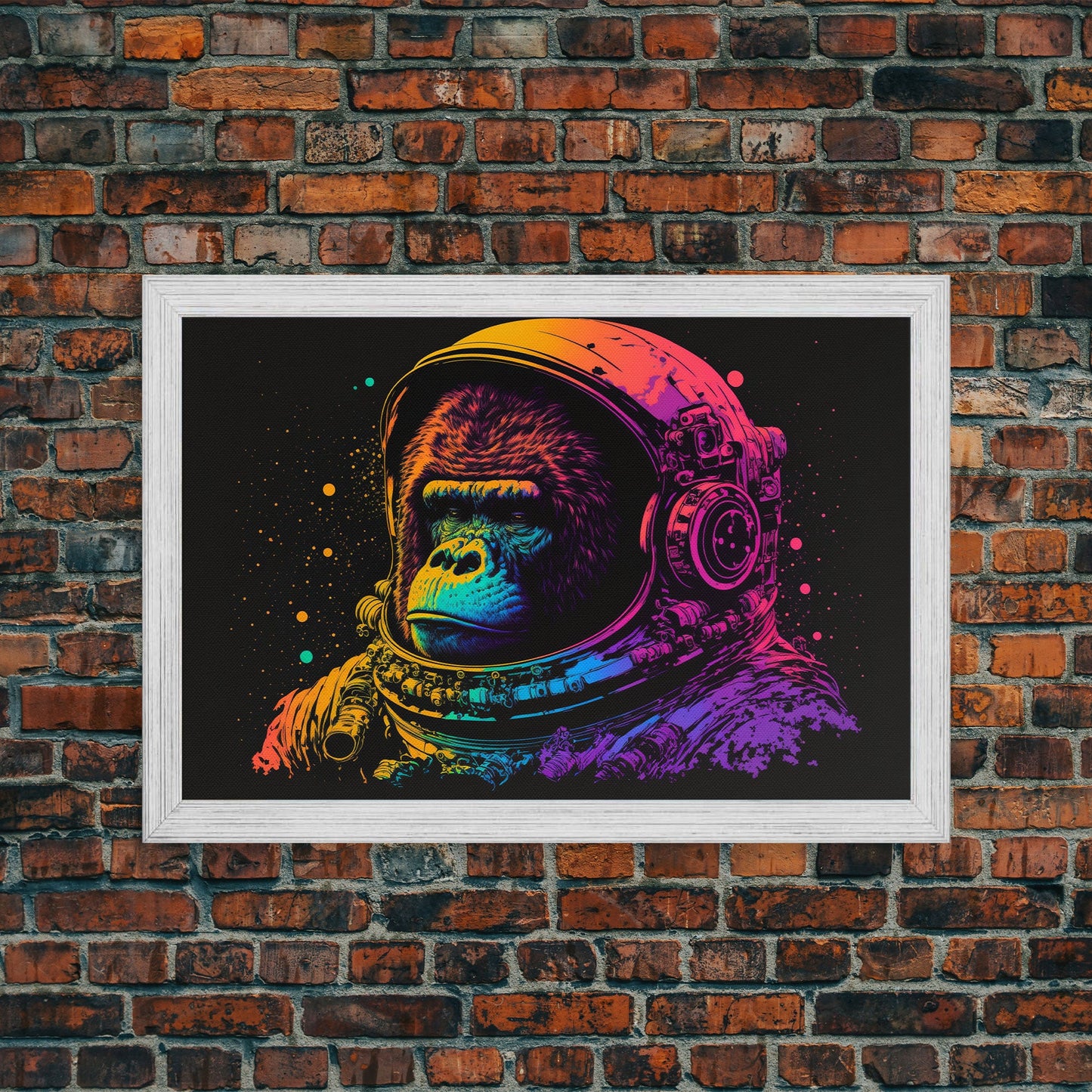 Space Ape, To The Moon Art, Framed Canvas Print, NFT Style Wall Art