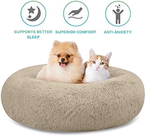SAVFOX 36 inches Calming Donut Dog Bed