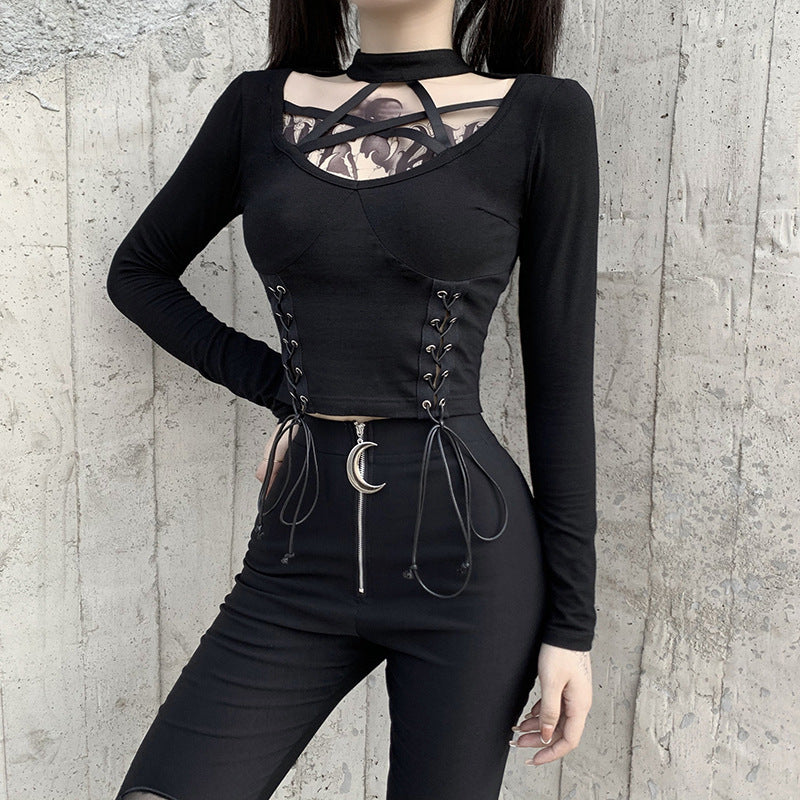 Autumn And Winter Drawstring Strap Retro Women's Clothing