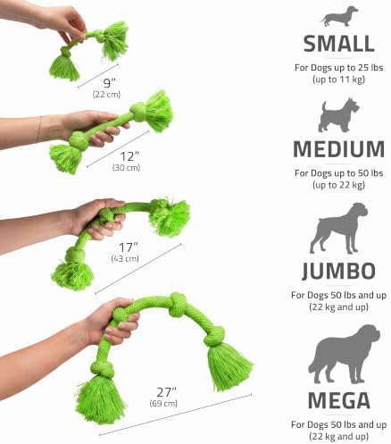Playology Tug Rope Dog Toys for Medium Dogs