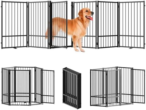 SNUOWU Full Metal Freestanding Dog Gate