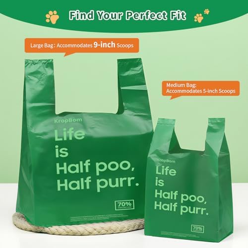 60 Count Cat Poop Bags Large Pet Waste Sacks