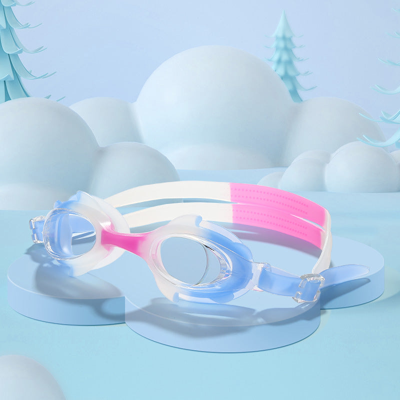 Children's Swimming Goggles Boys And Girls 3-12 Years Old Waterproof Swimming Goggles Anti-fog Transparent HD Diving Glasses