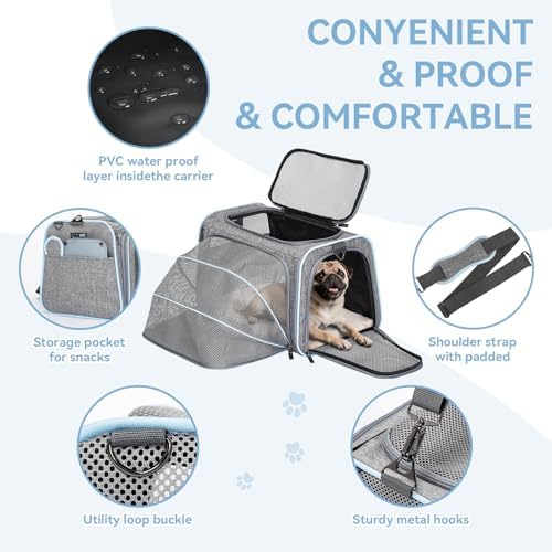 Petsfit Large Double Expandable Cat Carrier