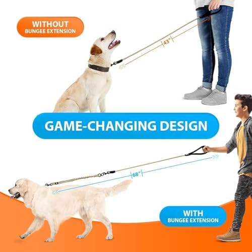 SparklyPets Heavy Duty Bungee Rope Leash