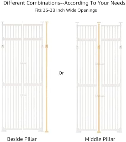 unipaws 86" High Extra Tall Cat Safety Gate, Auto Closing and No Drilling