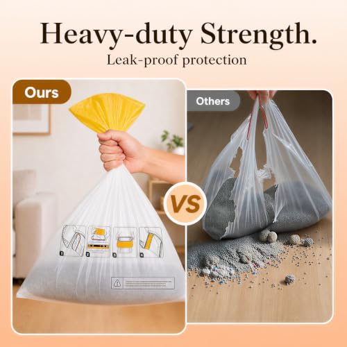 Furrytail Cat Litter Box Liners, Thickened Waste Bags