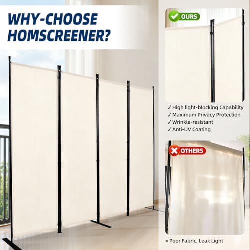 4 Panel Wide Room Divider Wall Screen