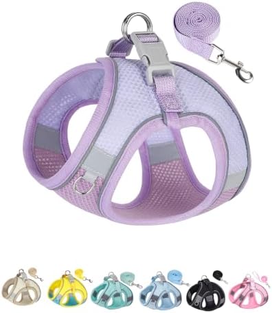 Solmoony Dog Harness for Small Medium Dogs No Pull, Puppy Harness and Leash Set