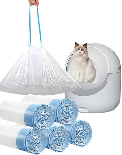 100 Count Cat Drawstring Litter Box Liners 26.6x16.7 inches 2Mils Super Thick