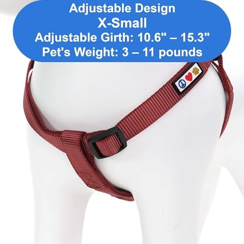 Pawtitas Solid Step-in Dog Harness – Adjustable No-Pull Vest