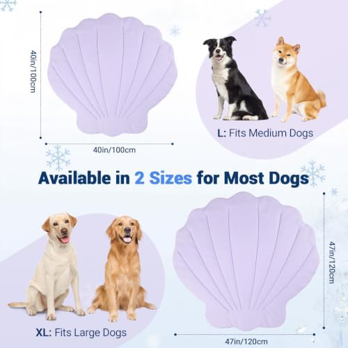 Q-Max>0.5 Dog Cooling Mat 47''×47'', Shell Purple