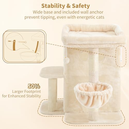 Heybly 26.3" Cat Tree for Large Cats