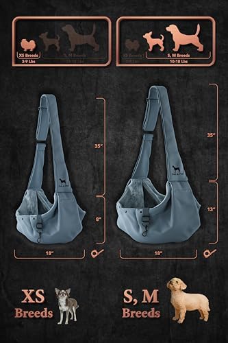 Noah & Paw Dog Sling Carrier for Small Dogs 3-10lb, Dog Sling for Small Dogs