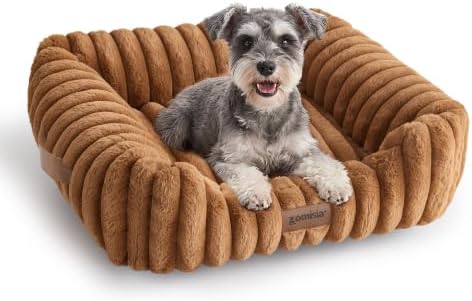 ZOMISIA Small Dog Bed, Cat Bed for Indoor Cats