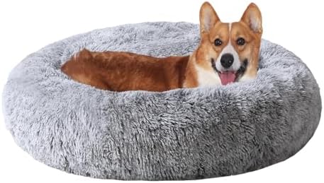 JOLLYVOGUE Dog & Cat Bed, Calming Anti-Anxiety Pet Bed