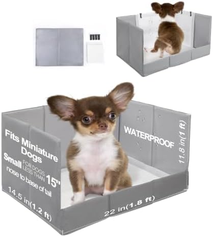 HQ4US 4LEGS Dog Litter Box Indoor High Walls, Puppy Pee Pad Holder Foldable
