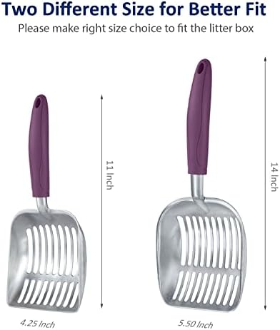 WePet Cat Litter Scoop, Aluminum Alloy Sifter, Kitty Metal Scooper, Deep Shovel