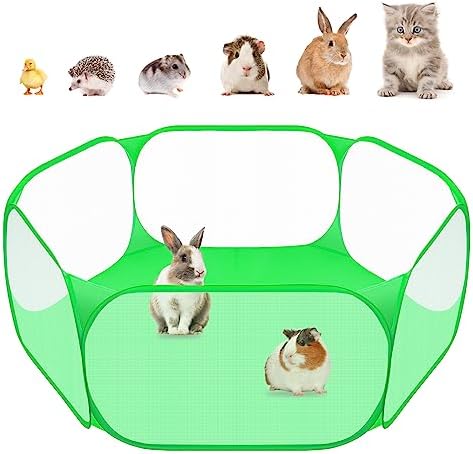 Amakunft Small Animal Playpen, Pop-Up Portable Play Yard