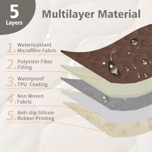 Ameritex Waterproof Pet Bed Cover Anti-Slip Dog Bed Blanket