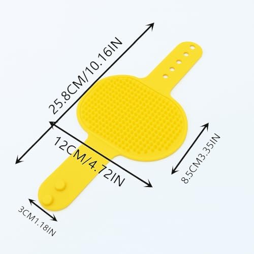 Silicone Pet Grooming Brush for Dogs & Cats – Soft Bath Brush, Gentle
