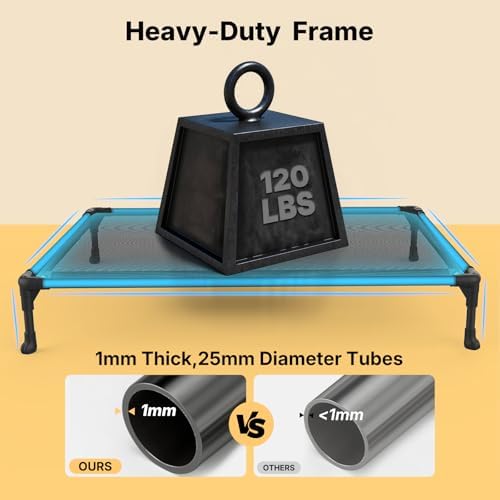 Veehoo Cooling Elevated Dog Bed, Portable Raised Pet Cot